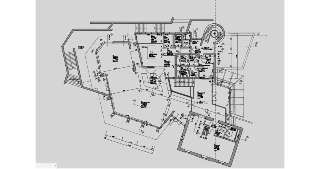 Grundriss einer Wohnung erstellt im Computer-Aided-Design-Lehrgang bei der ThuLa GmbH in Wittlich.